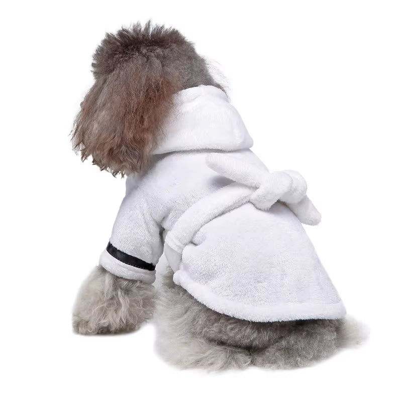 Pawdry Hooded Bathrobe – Ultra-Absorbent Towel Pajama for Clean, Comfy Dogs