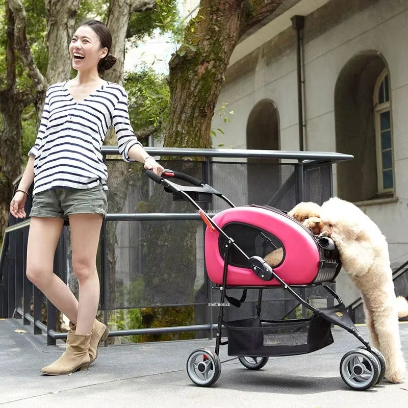 PawPorta 4-in-1 Foldable Pet Stroller – The Stylish Ride for Pets on the Go
